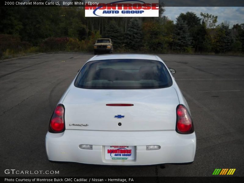Bright White / Ebony 2000 Chevrolet Monte Carlo LS