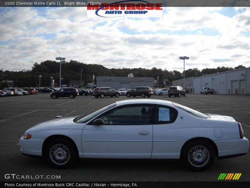 Bright White / Ebony 2000 Chevrolet Monte Carlo LS