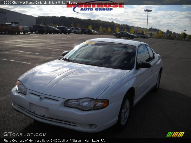 Bright White / Ebony 2000 Chevrolet Monte Carlo LS