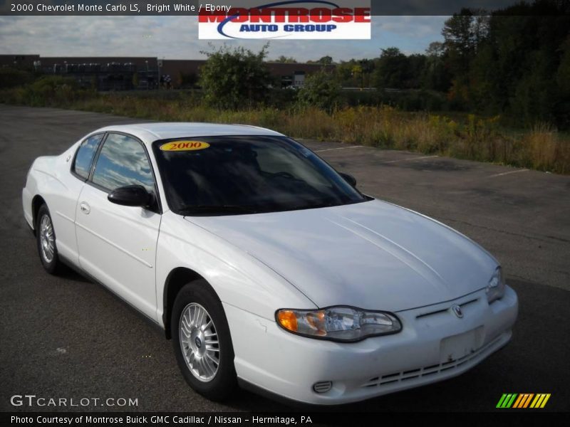 Bright White / Ebony 2000 Chevrolet Monte Carlo LS