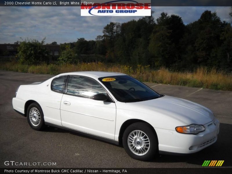Bright White / Ebony 2000 Chevrolet Monte Carlo LS