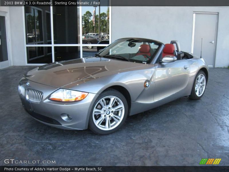 Sterling Grey Metallic / Red 2003 BMW Z4 3.0i Roadster