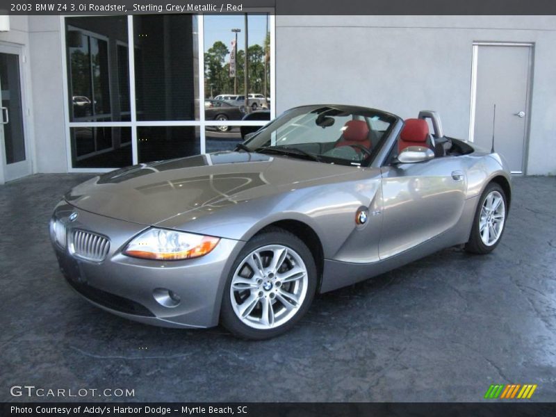 Sterling Grey Metallic / Red 2003 BMW Z4 3.0i Roadster