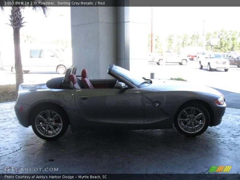 Sterling Grey Metallic / Red 2003 BMW Z4 3.0i Roadster