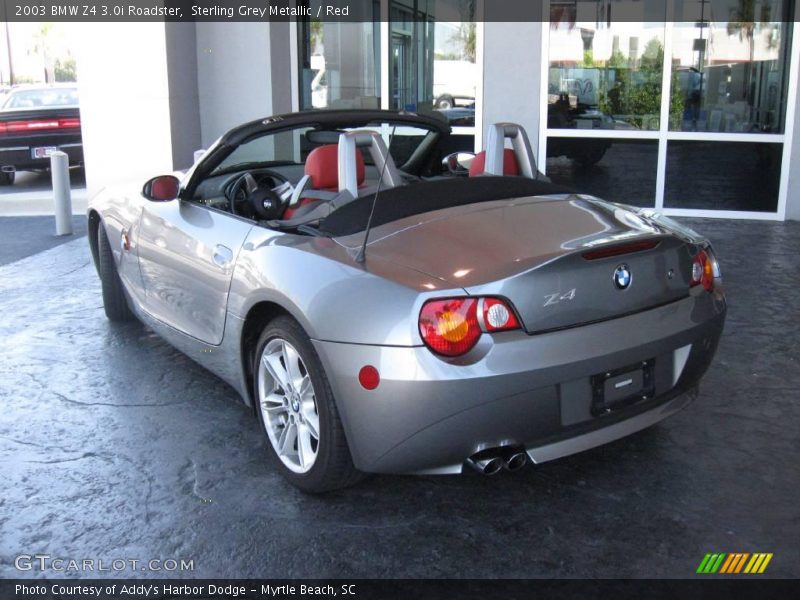 Sterling Grey Metallic / Red 2003 BMW Z4 3.0i Roadster