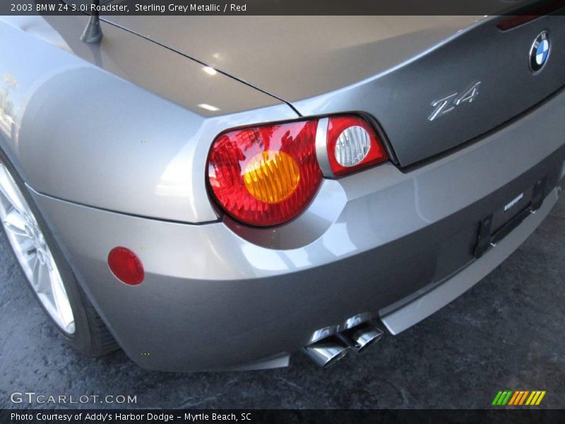 Sterling Grey Metallic / Red 2003 BMW Z4 3.0i Roadster