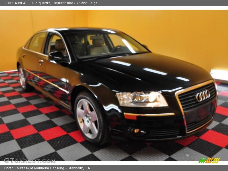 Brilliant Black / Sand Beige 2007 Audi A8 L 4.2 quattro