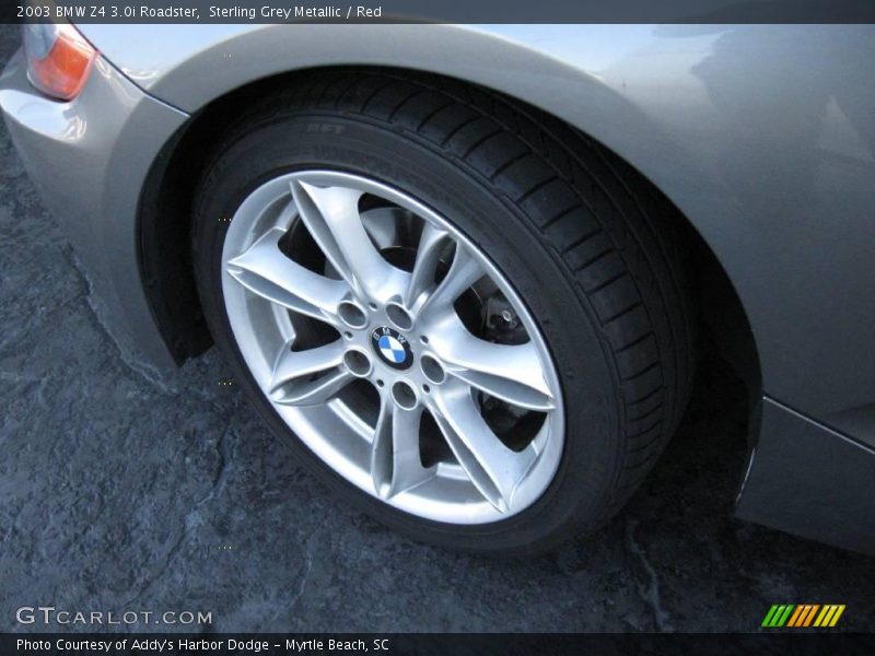Sterling Grey Metallic / Red 2003 BMW Z4 3.0i Roadster