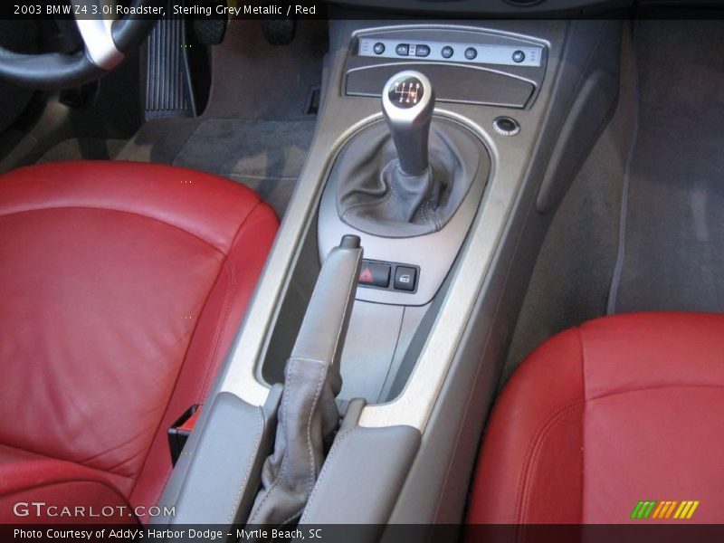 Sterling Grey Metallic / Red 2003 BMW Z4 3.0i Roadster