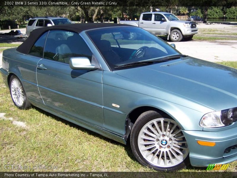 Grey Green Metallic / Grey 2002 BMW 3 Series 330i Convertible