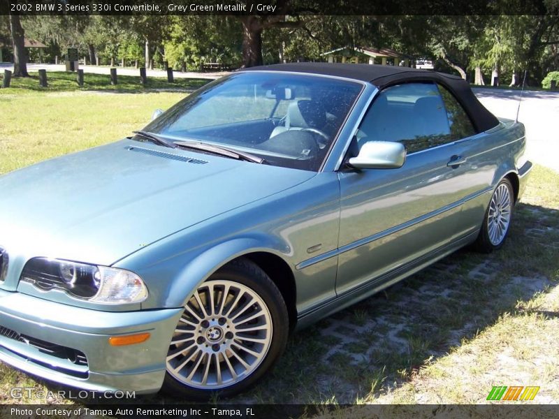 Grey Green Metallic / Grey 2002 BMW 3 Series 330i Convertible