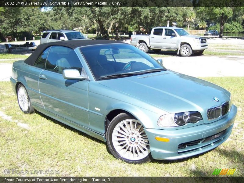 Grey Green Metallic / Grey 2002 BMW 3 Series 330i Convertible