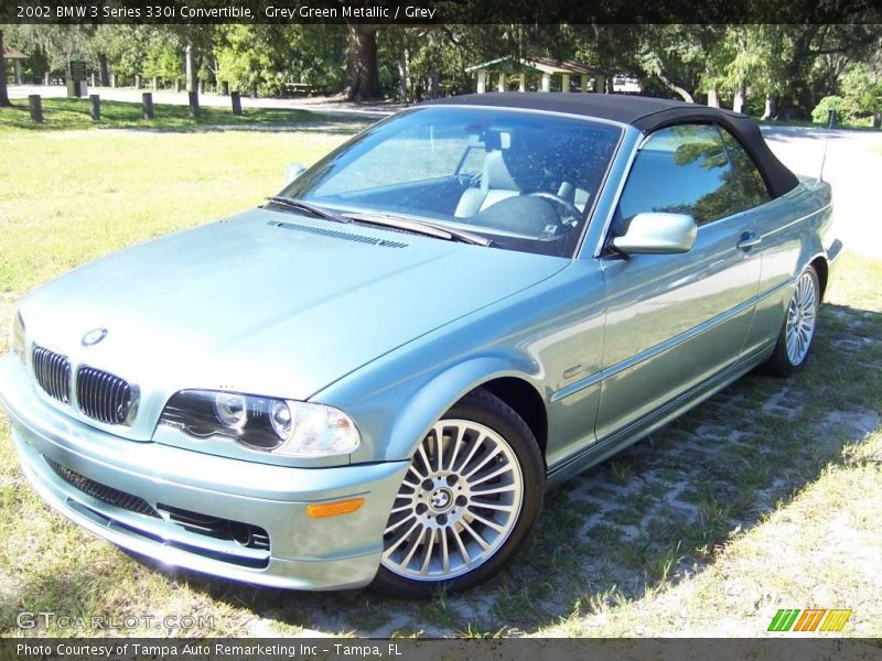 Grey Green Metallic / Grey 2002 BMW 3 Series 330i Convertible