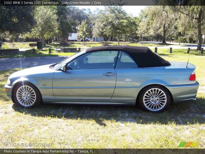 Grey Green Metallic / Grey 2002 BMW 3 Series 330i Convertible