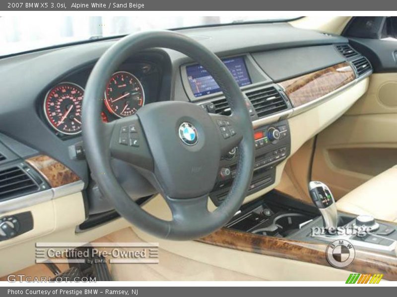 Alpine White / Sand Beige 2007 BMW X5 3.0si