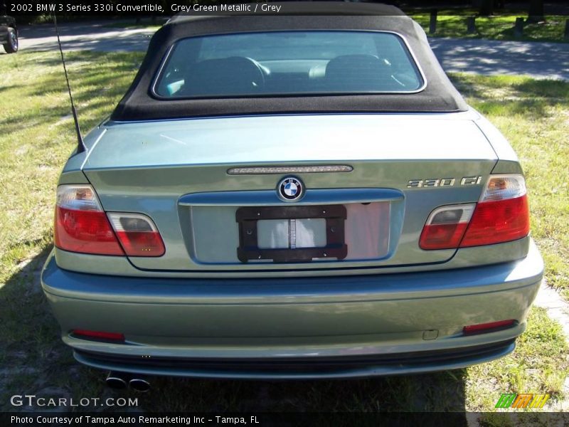 Grey Green Metallic / Grey 2002 BMW 3 Series 330i Convertible