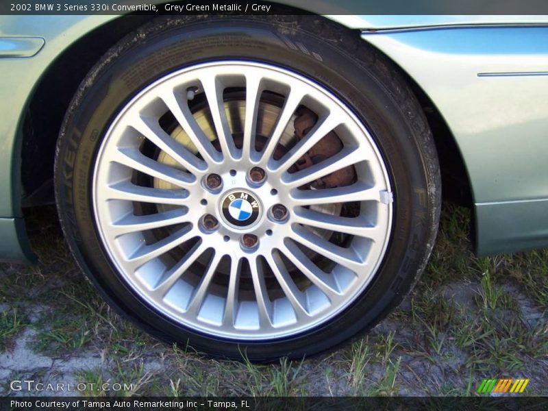 Grey Green Metallic / Grey 2002 BMW 3 Series 330i Convertible