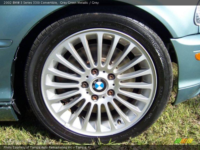Grey Green Metallic / Grey 2002 BMW 3 Series 330i Convertible