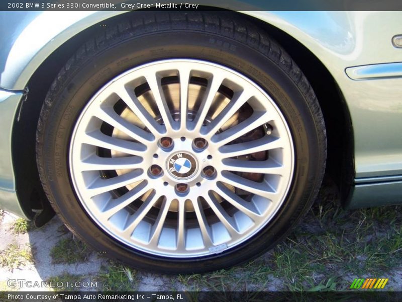 Grey Green Metallic / Grey 2002 BMW 3 Series 330i Convertible