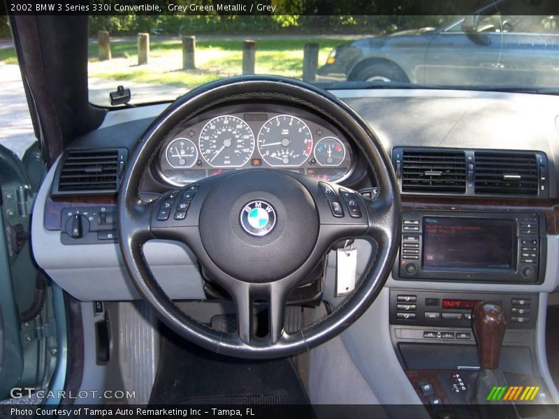 Grey Green Metallic / Grey 2002 BMW 3 Series 330i Convertible