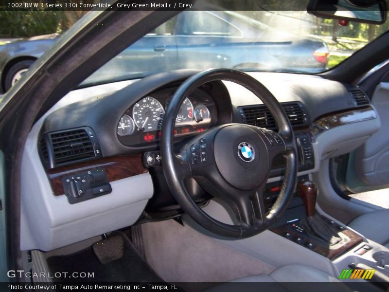 Grey Green Metallic / Grey 2002 BMW 3 Series 330i Convertible