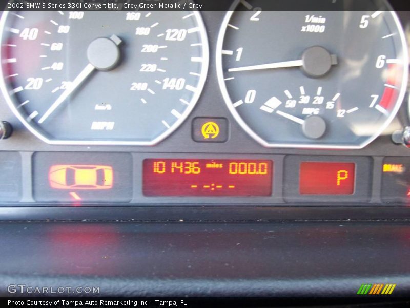 Grey Green Metallic / Grey 2002 BMW 3 Series 330i Convertible