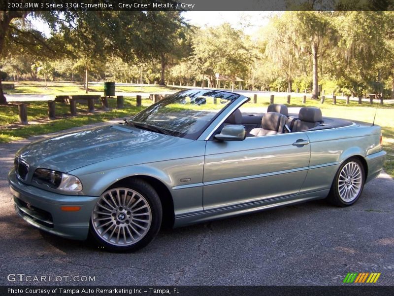 Grey Green Metallic / Grey 2002 BMW 3 Series 330i Convertible