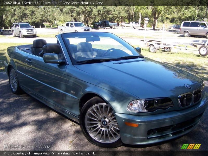 Grey Green Metallic / Grey 2002 BMW 3 Series 330i Convertible