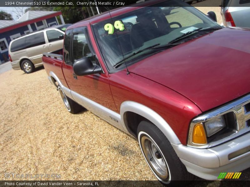 Cherry Red Metallic / Gray 1994 Chevrolet S10 LS Extended Cab