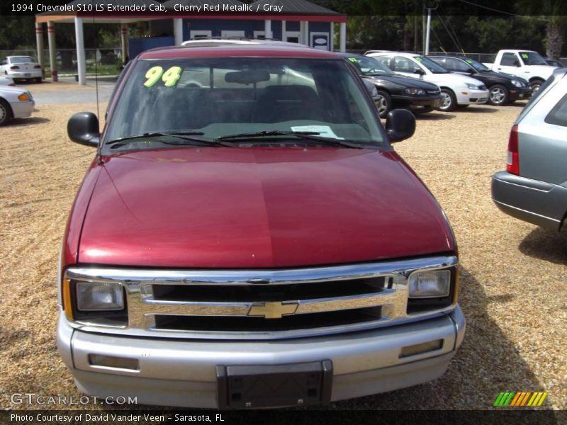 Cherry Red Metallic / Gray 1994 Chevrolet S10 LS Extended Cab
