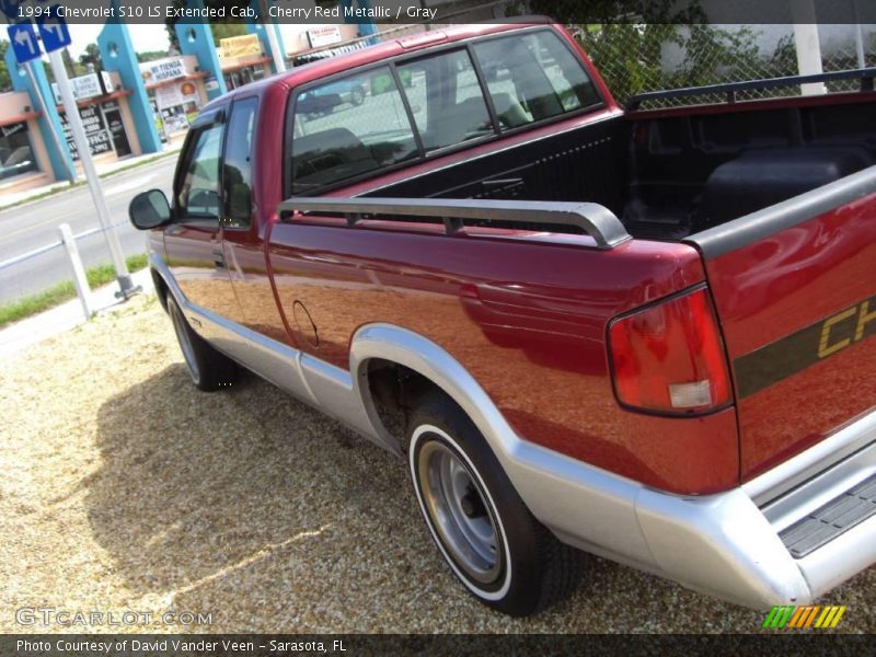 Cherry Red Metallic / Gray 1994 Chevrolet S10 LS Extended Cab
