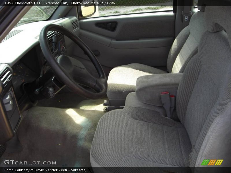 Cherry Red Metallic / Gray 1994 Chevrolet S10 LS Extended Cab