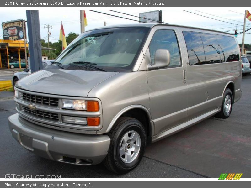 Light Pewter Metallic / Neutral 2001 Chevrolet Express 1500 LT Luxury Passenger Van