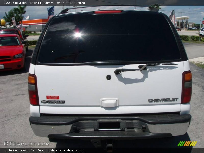 Summit White / Tan/Neutral 2001 Chevrolet Tahoe LT