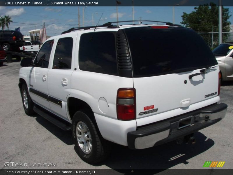 Summit White / Tan/Neutral 2001 Chevrolet Tahoe LT