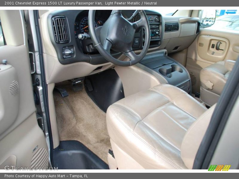 Light Pewter Metallic / Neutral 2001 Chevrolet Express 1500 LT Luxury Passenger Van