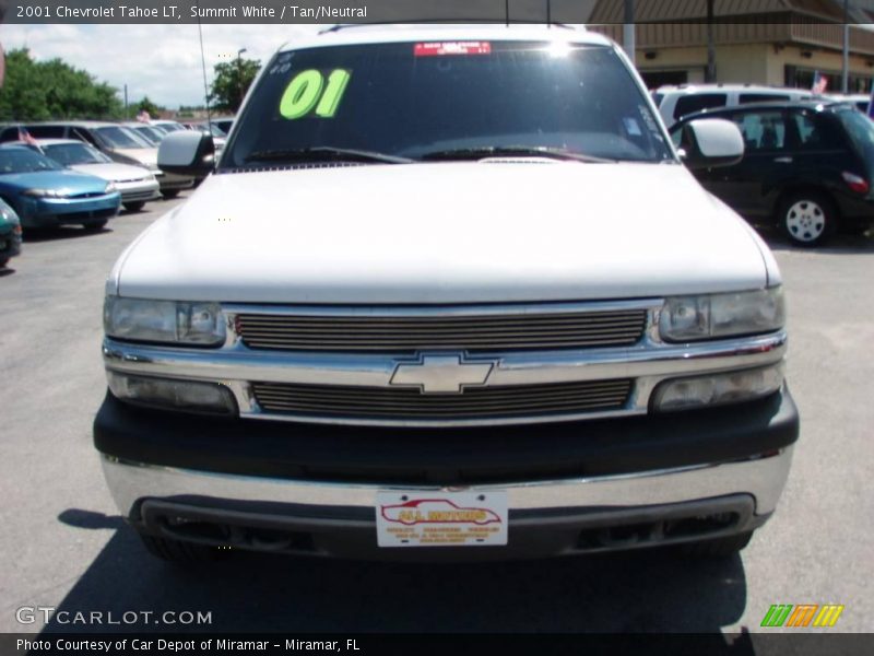 Summit White / Tan/Neutral 2001 Chevrolet Tahoe LT