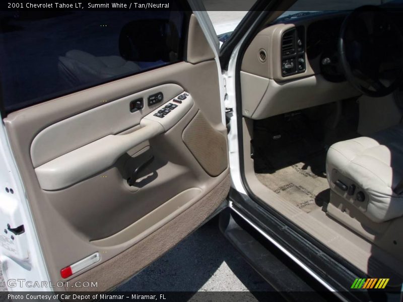 Summit White / Tan/Neutral 2001 Chevrolet Tahoe LT