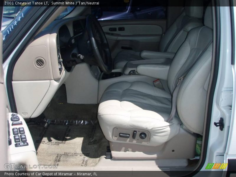 Summit White / Tan/Neutral 2001 Chevrolet Tahoe LT