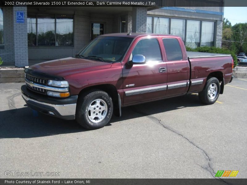 Dark Carmine Red Metallic / Tan 2002 Chevrolet Silverado 1500 LT Extended Cab