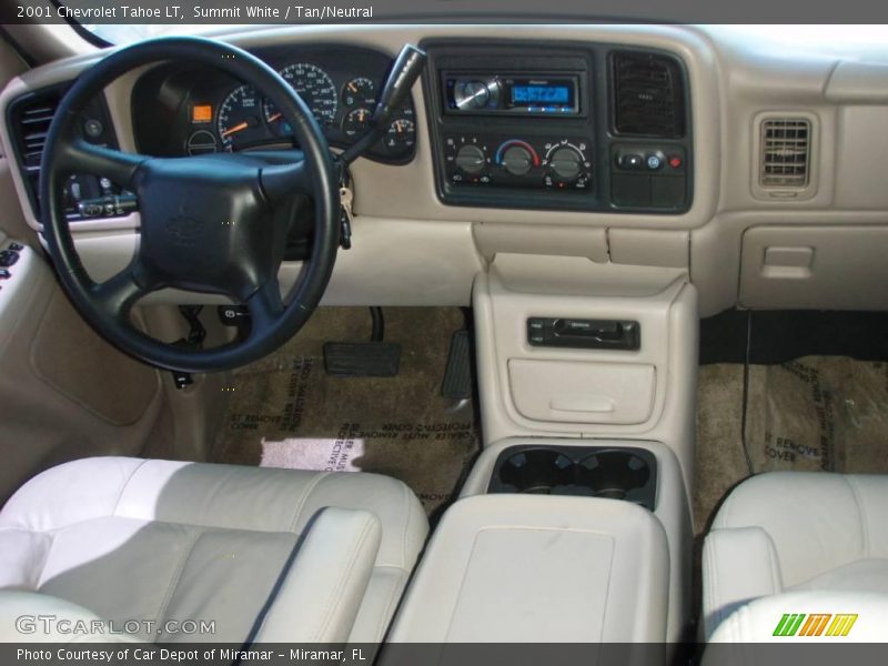 Summit White / Tan/Neutral 2001 Chevrolet Tahoe LT