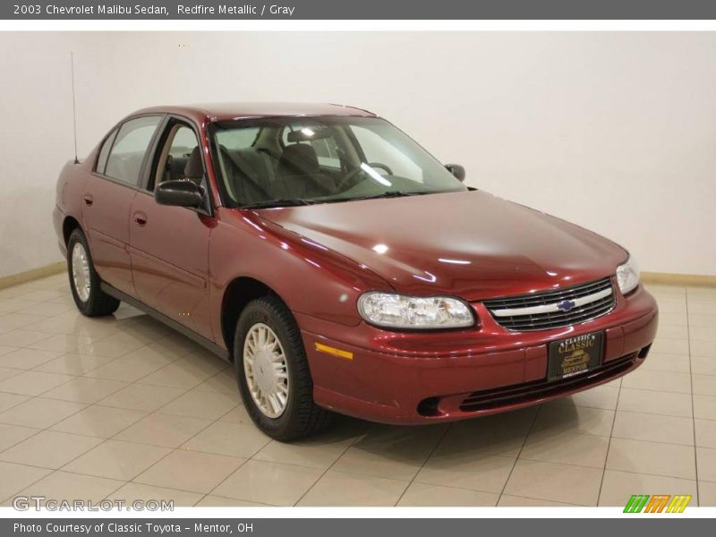 Redfire Metallic / Gray 2003 Chevrolet Malibu Sedan