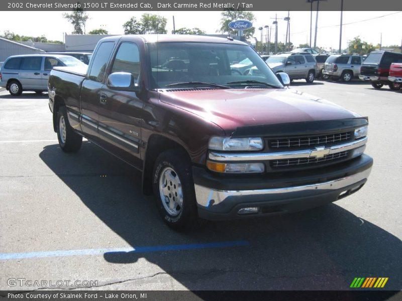Dark Carmine Red Metallic / Tan 2002 Chevrolet Silverado 1500 LT Extended Cab