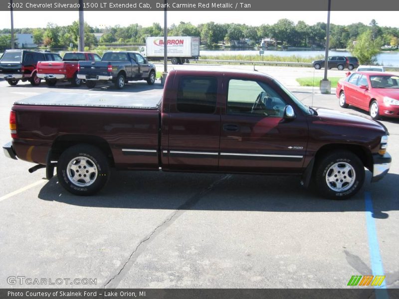 Dark Carmine Red Metallic / Tan 2002 Chevrolet Silverado 1500 LT Extended Cab