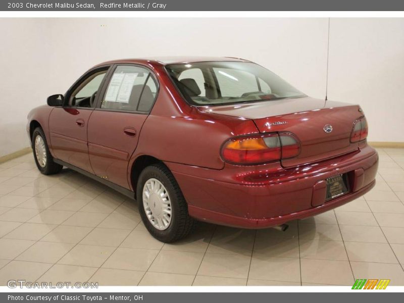 Redfire Metallic / Gray 2003 Chevrolet Malibu Sedan