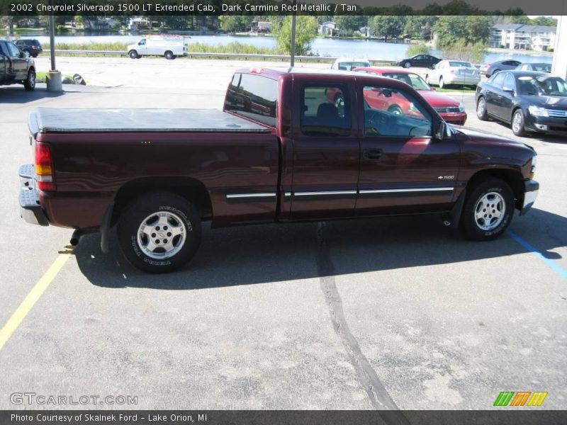 Dark Carmine Red Metallic / Tan 2002 Chevrolet Silverado 1500 LT Extended Cab