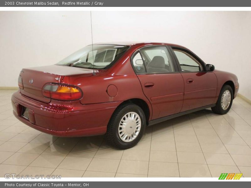 Redfire Metallic / Gray 2003 Chevrolet Malibu Sedan