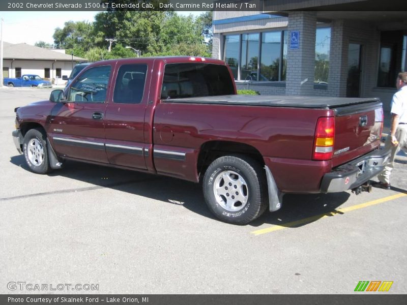 Dark Carmine Red Metallic / Tan 2002 Chevrolet Silverado 1500 LT Extended Cab