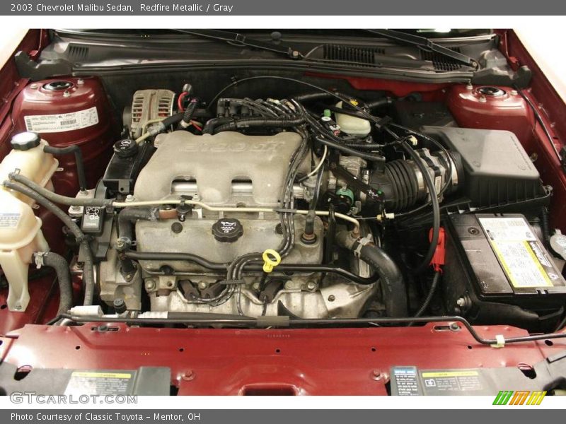 Redfire Metallic / Gray 2003 Chevrolet Malibu Sedan
