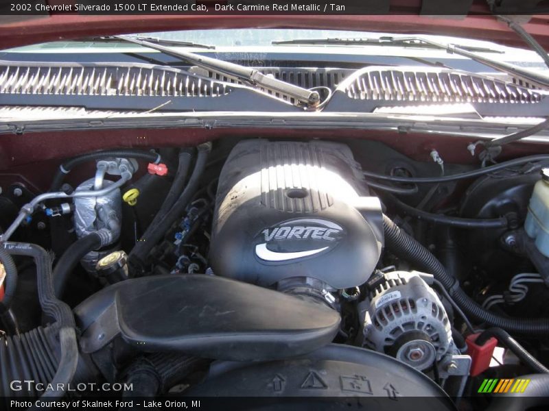 Dark Carmine Red Metallic / Tan 2002 Chevrolet Silverado 1500 LT Extended Cab